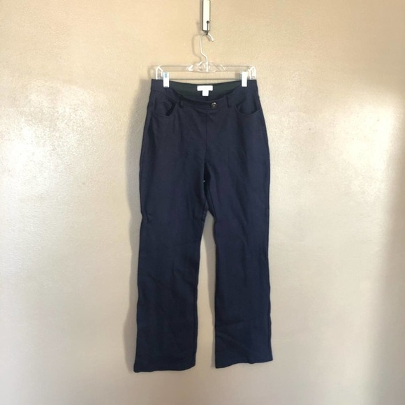 Coldwater Creek Natural Fit Navy Stretch Pants M - Picture 1 of 6